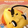 SWTOIPIG Interactive Dancing Octopus Toy,LED Light-Up Music Crawling Squid with Smart Obstacle Avoidance and Fishing Rod,Tummy Time Baby Toy,Musical Toy for 3 4 5 6 Year Old Boys and Girls(Yellow)