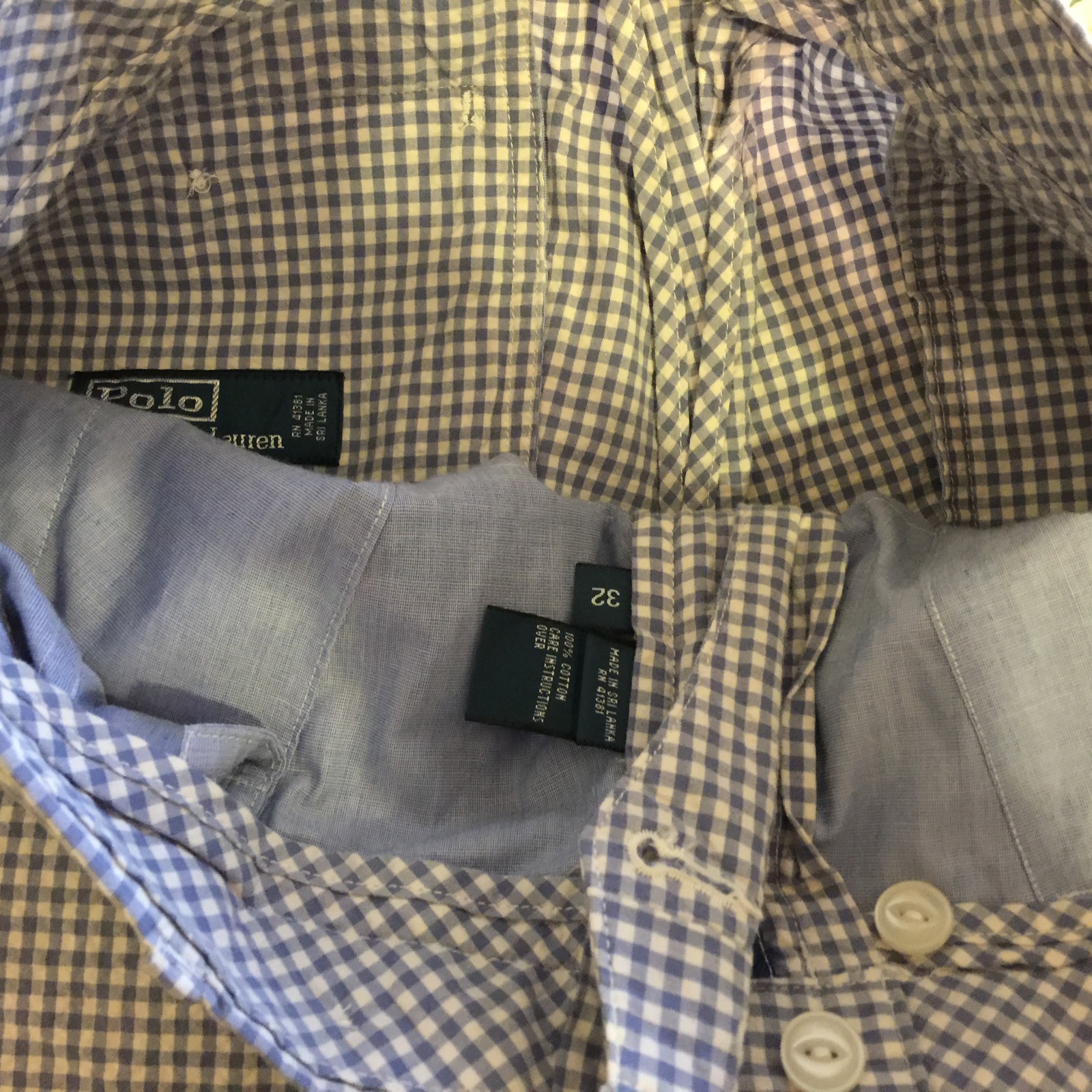 Men's POLO RALPH LAUREN Blue Gingham Check Shorts 30 NWT NEW Classic Fit 9