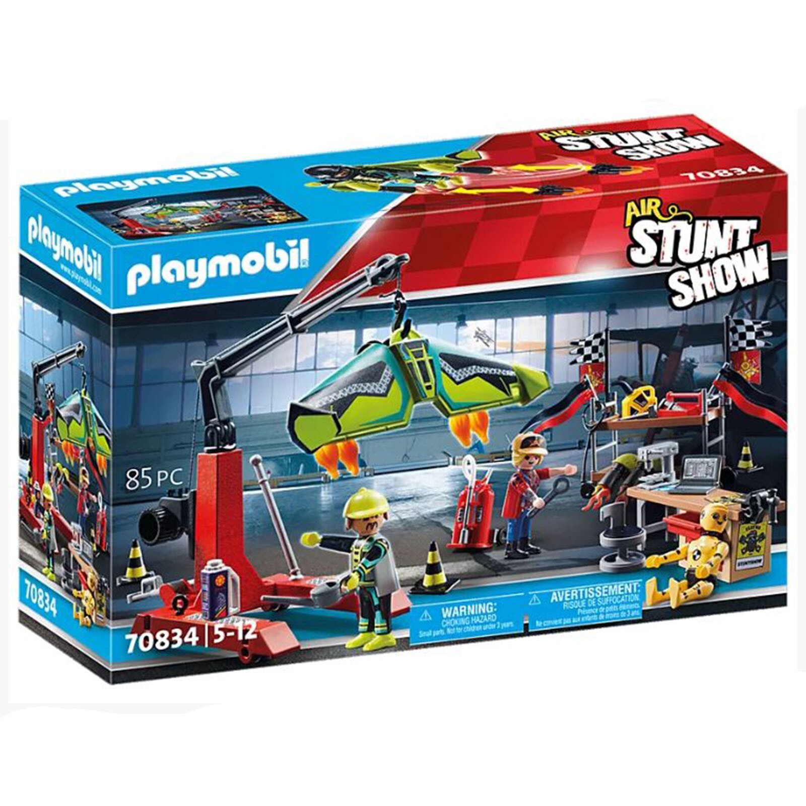 Набор для строительства станции технического обслуживания Playmobil Air Stunt Show 70834 НОВЫЙ В НАЛИЧИИ НА СКЛАДЕ