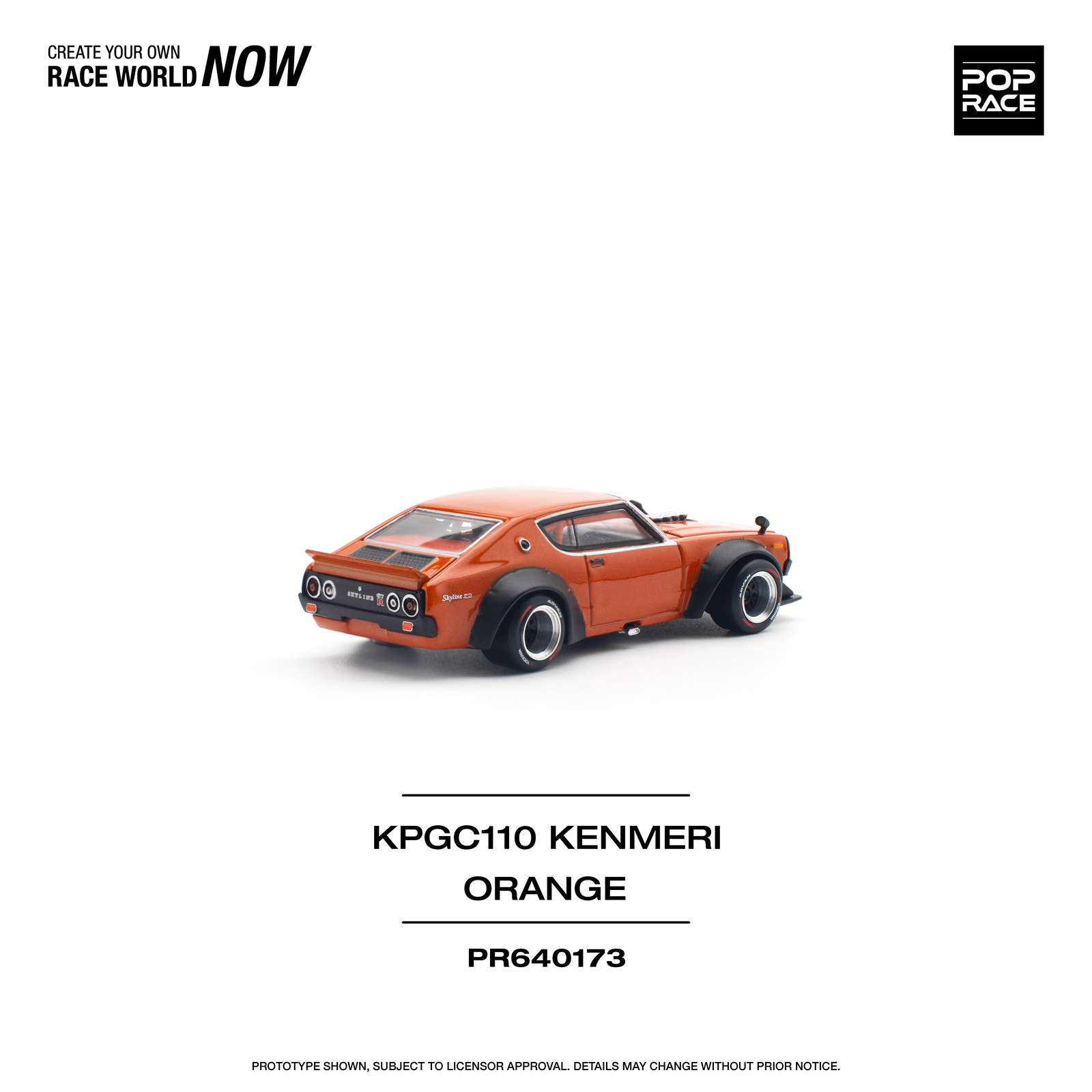 ポップレース　1/64 スカイライン　GT-R V8 DRIFT 香港限定 In Stock) POPRACE 1/64 SKYLINE GT-R V8 DRIFT (KENMERI