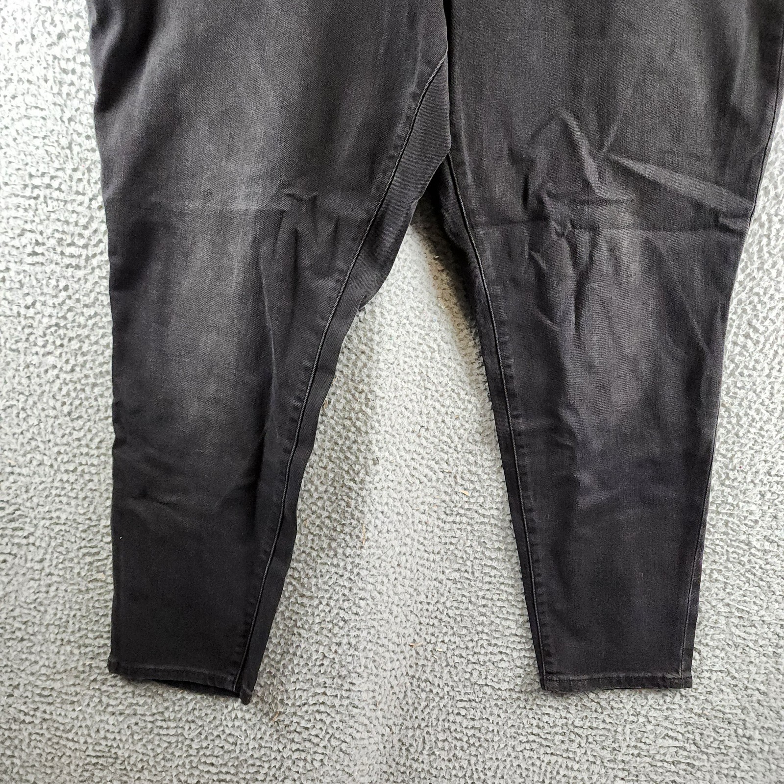 Lauren Ralph Lauren Plus-Size High-Rise Skinny Ankle Jeans Women's 20W Black - Picture 3 of 16