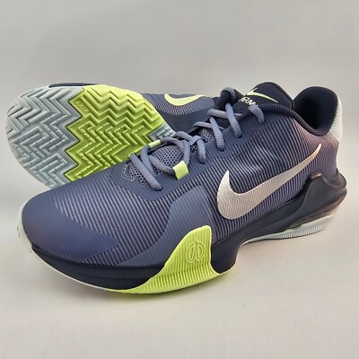 Nike Air Max Impact 4 Basketball Shoes Mens Sz 10 Thunder Blue Ashen Slate Volt