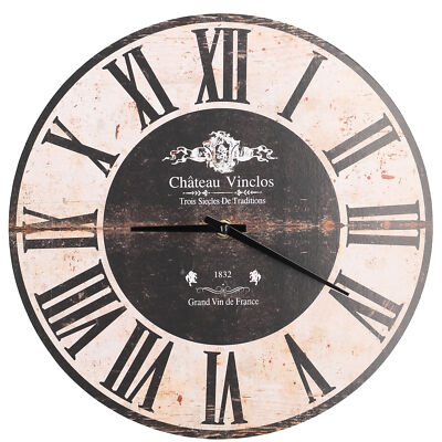 Wanduhr Wohnzimmer Küchenuhr analog Retro Design Quarz Uhr Deko Bürouhr leise