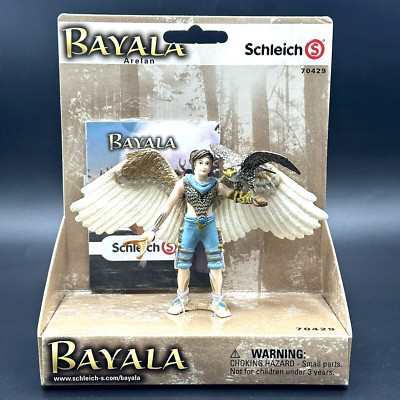 SCHLEICH Bayala ARELAN & PEREGRIN FALCON Winged Figure 70429 Retired NEW