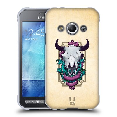 HEAD CASE DESIGNS SKULLS AND SCROLLS SOFT GEL CASE FOR SAMSUNG PHONES 4