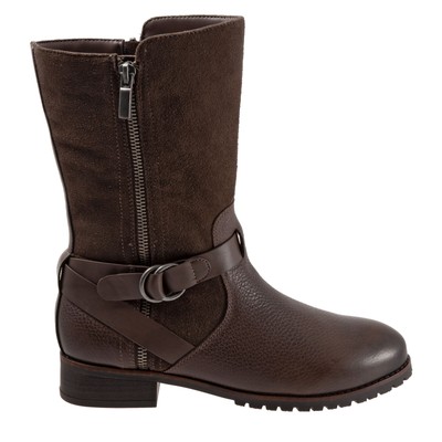 Softwalk Marlowe S1857-046 Женские коричневые широкие кожаные повседневные модельные ботинки