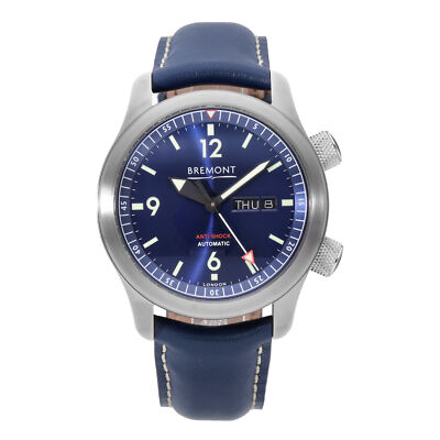 Pre-owned Bremont U-2 Stainless Steel Blue Dial 43mm Automatic Men's Watch U2-bl-r-s