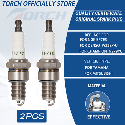2x TORCH F7TC Spark Plug for BP7ES for YAMAHA 94703-00117 for SUBARU 22401-AA090