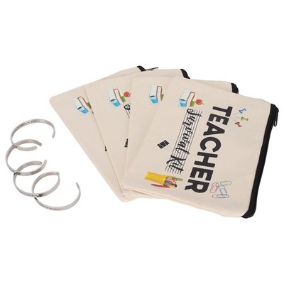 Teacher Appreciation Gifts 4x Teacher Makeup Pouch Bags 4x Stainless Steel Brace