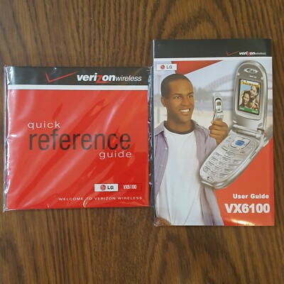 User Guide LG VX6100 Booklet & CD Quick Reference Guide Verizon Wireless New 