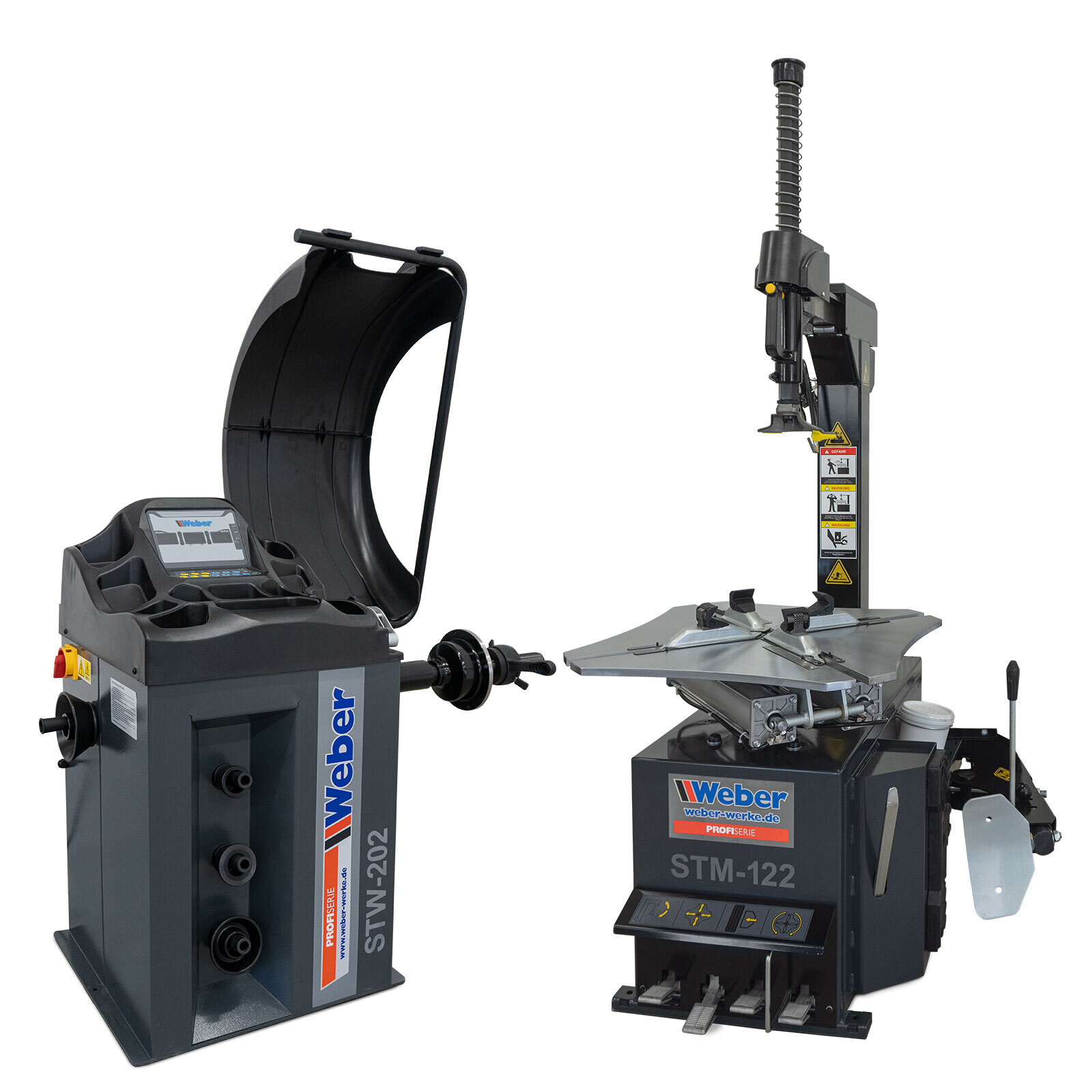Weber Reifenmontiermaschine STM-122 Radwuchtmaschine STW-202 Reifendienst Paket
