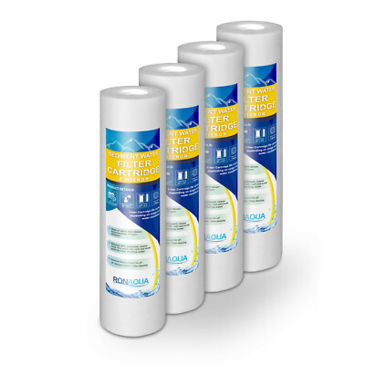 Sediment Water Filter Cartridge 1 Micron 10''x 2.5'', Four Layers of Filtration,