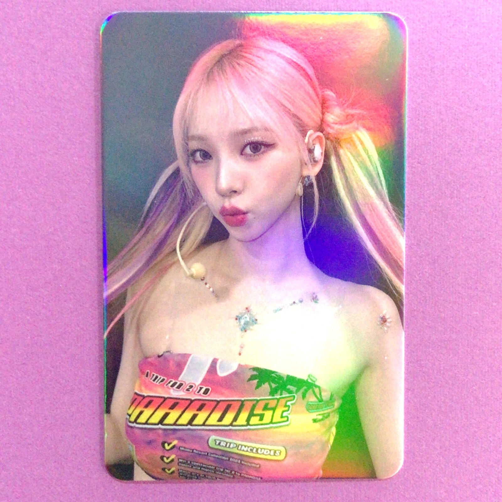 KARINA Aespa TCG 0411 Blonde Twintails Dance MyWorld Foil