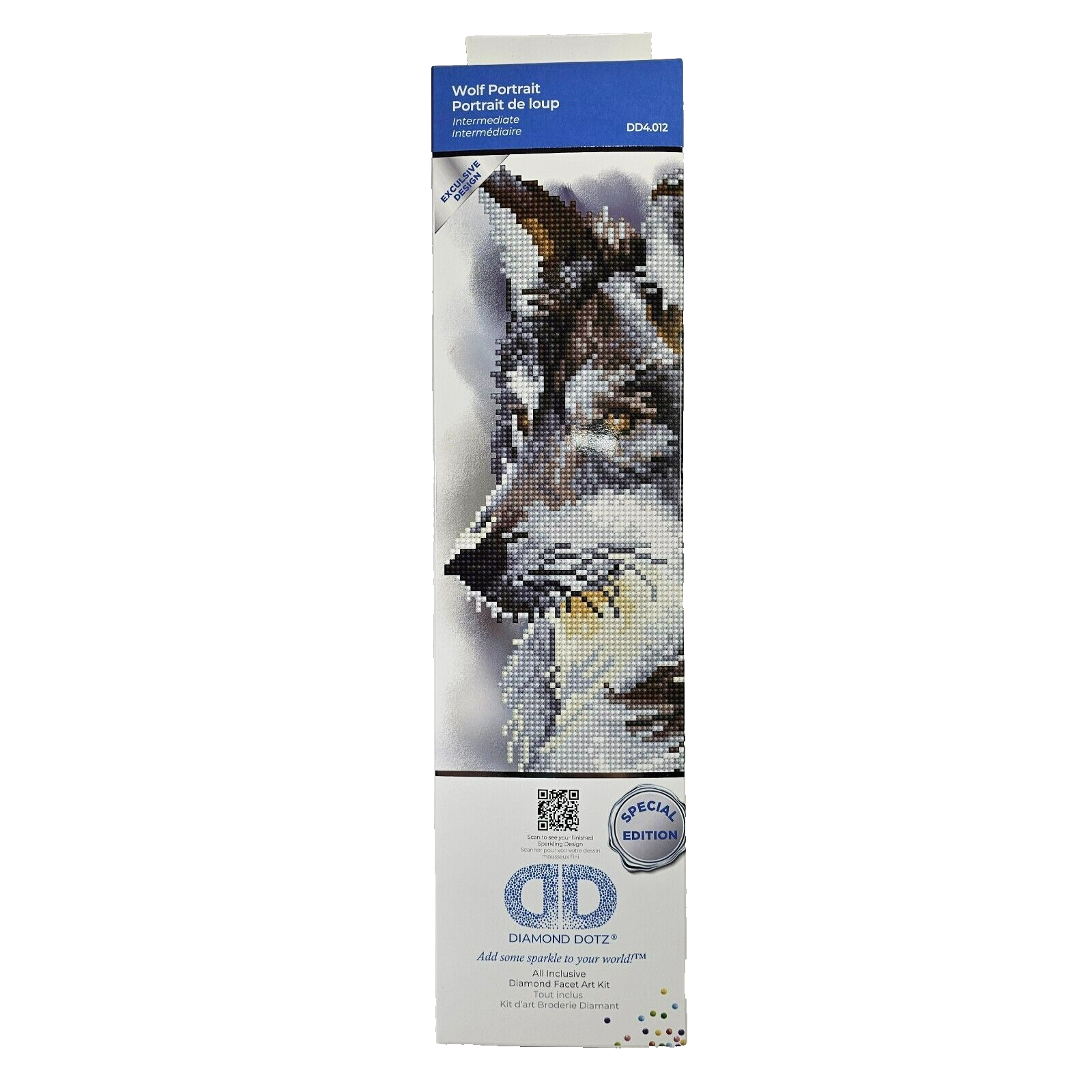 Diamond Dotz Wolf Portrait Bead Art Kit Special Edition