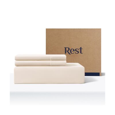 REST® Evercool®+ Starter Sheet Set, King, Ivory, Breathable Bed Sheets