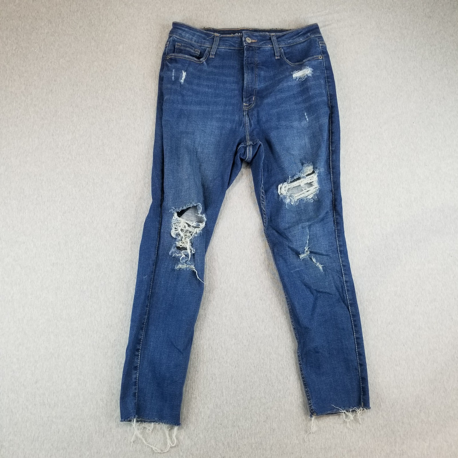 Old Navy Jeans Women's Sz 12 Blue Wash High Rise Rockstar Super Skinny Stretch