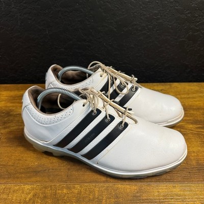 Adidas Adipure Q44614 White Leather Spiked Golf Shoes Mens 8.5