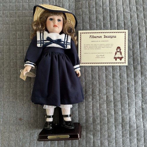 英国製Alberon Collector's Porcelain Doll Alberon Collectable Mia Beautiful Dark Complexion Rare