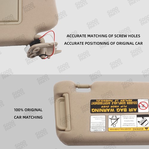 Sun Visor Beige Left Driver Side For 2006-2008 Hyundai Sonata 852013K010QD
