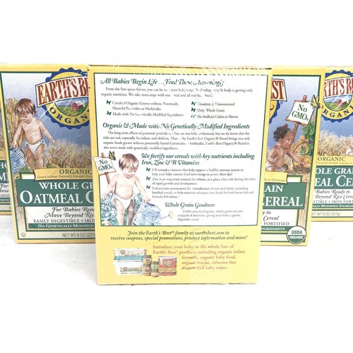 5 PACK'S - Earth's Best, Organic Whole Grain Oatmeal Cereal, 8 oz (227 g)