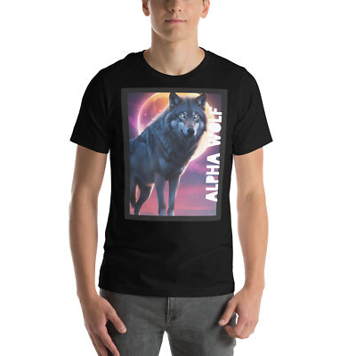 Alpha Wolf King Lunar Eclipse Digital Print Regular fit t-shirt