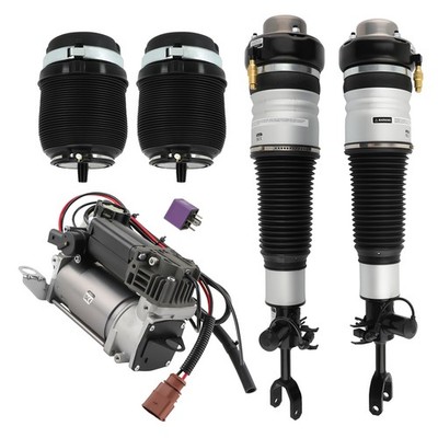 Front Air Spring & Bag & Air Compressor for Audi A6 C6 4F S6 2005-2011