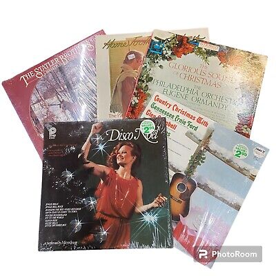 Lot of 5 Christmas Holiday Vinyl Records