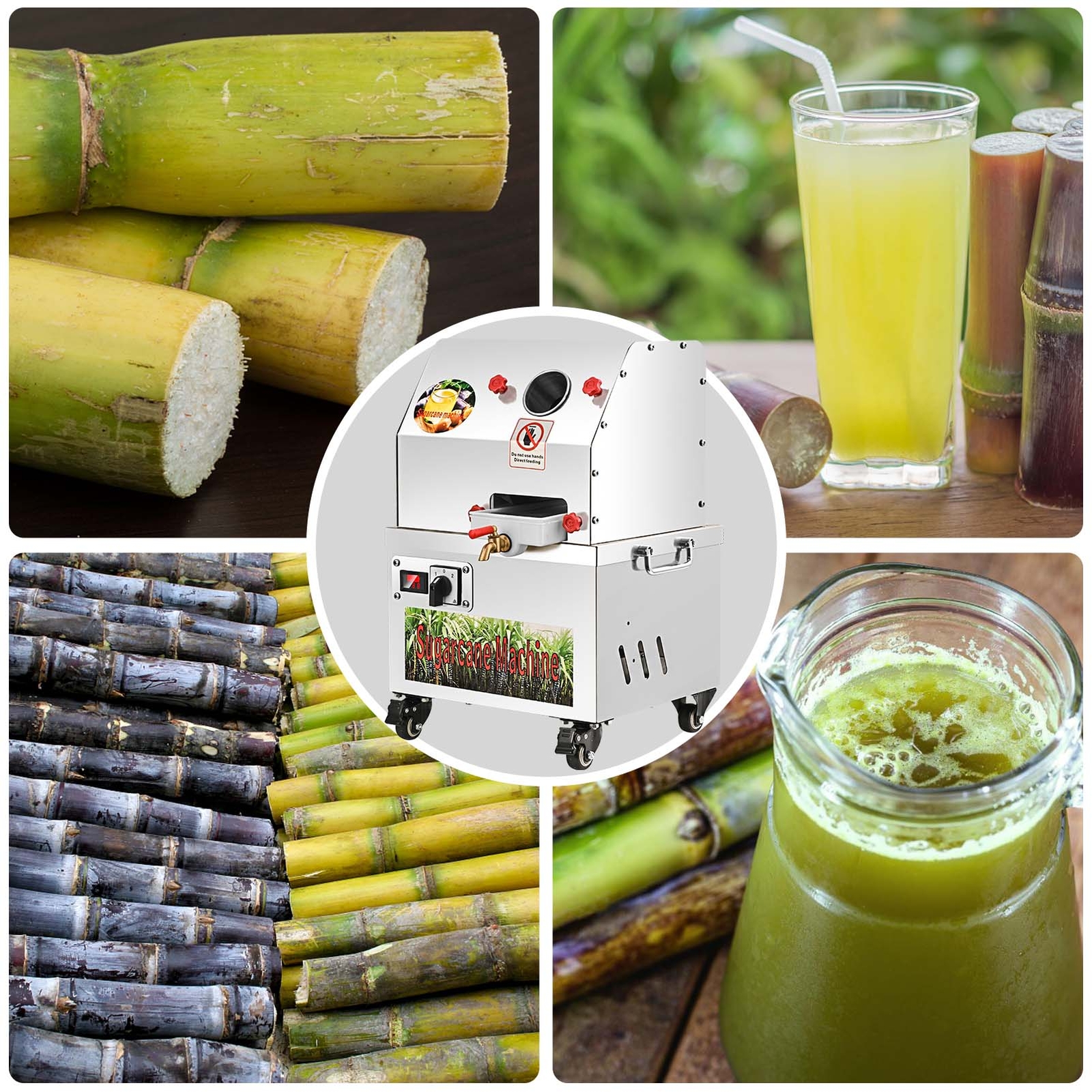 Commercial Sugar Cane Juicer Ginger Sweet Sorghum Juicing Machine Press Machine