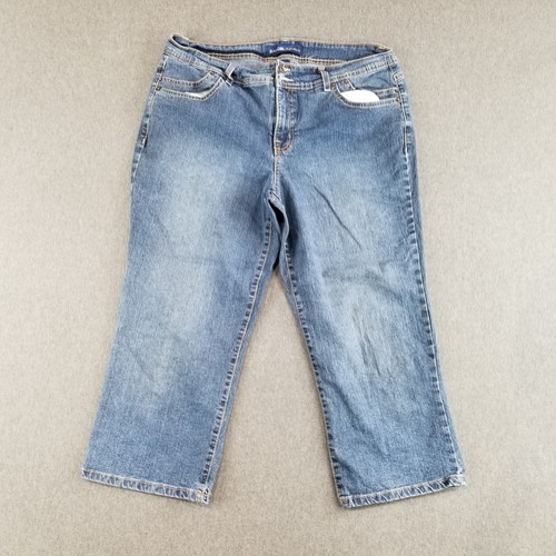 Bandolinoblu Jeans Women's Size 12 Blue Wash Comfort Stretch Capri