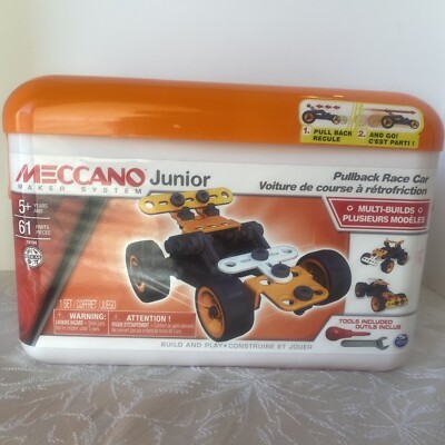 Meccano Junior Maker System Pullback Race Car Set No tools