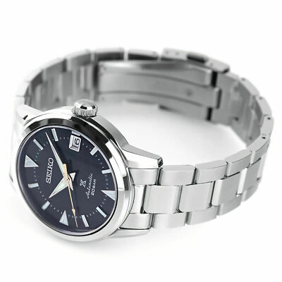 Pre-owned Seiko Prospex Alpinist Deep Lake Dial Men's Steel Bracelet Watch Spb249