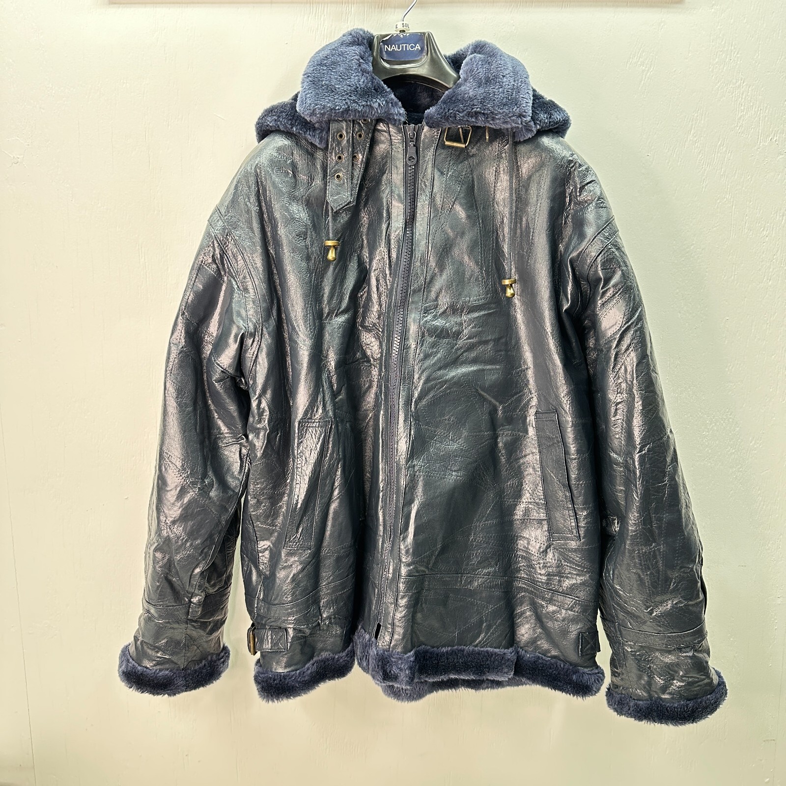 VTG Legacy Leather Patchwork Jacket Sz 3XL Collared Full Zip