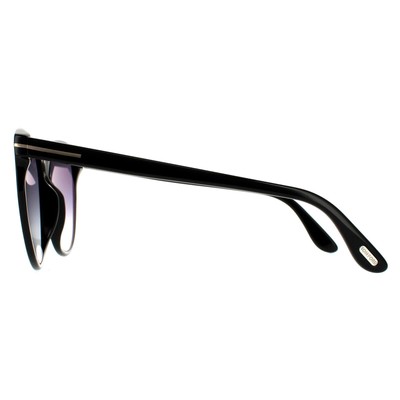 Pre-owned Tom Ford Sunglasses Maxim Ft0787 01b Shiny Black Smoke Grey Gradient In Gray