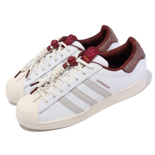 

Adidas Originals Superstar CNY Белый Серый Бордовый Мужчины Унисекс Повседневная IF2577, Superstar