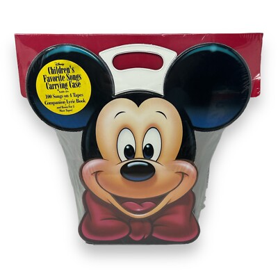 Disney Cassette Tapes Childrens Favorite Songs Mickey Mouse Carry Case VTG 90s