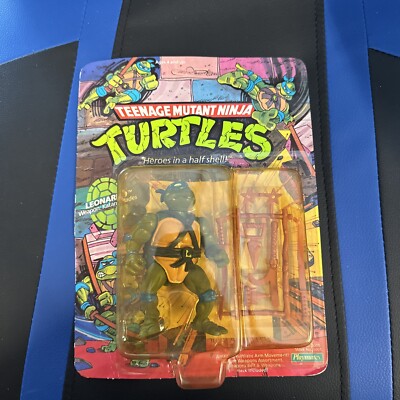 UNPUNCHED 1988 10 Back Teenage Mutant Ninja Turtles Leonardo Action Figure