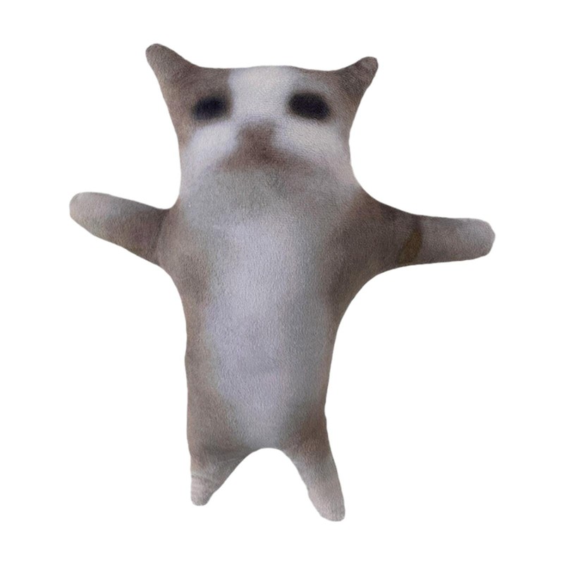 11.8inch Happy Cat Plush Toy Sound Interactive Fluffy Stuffed Cat Doll Kids Gift