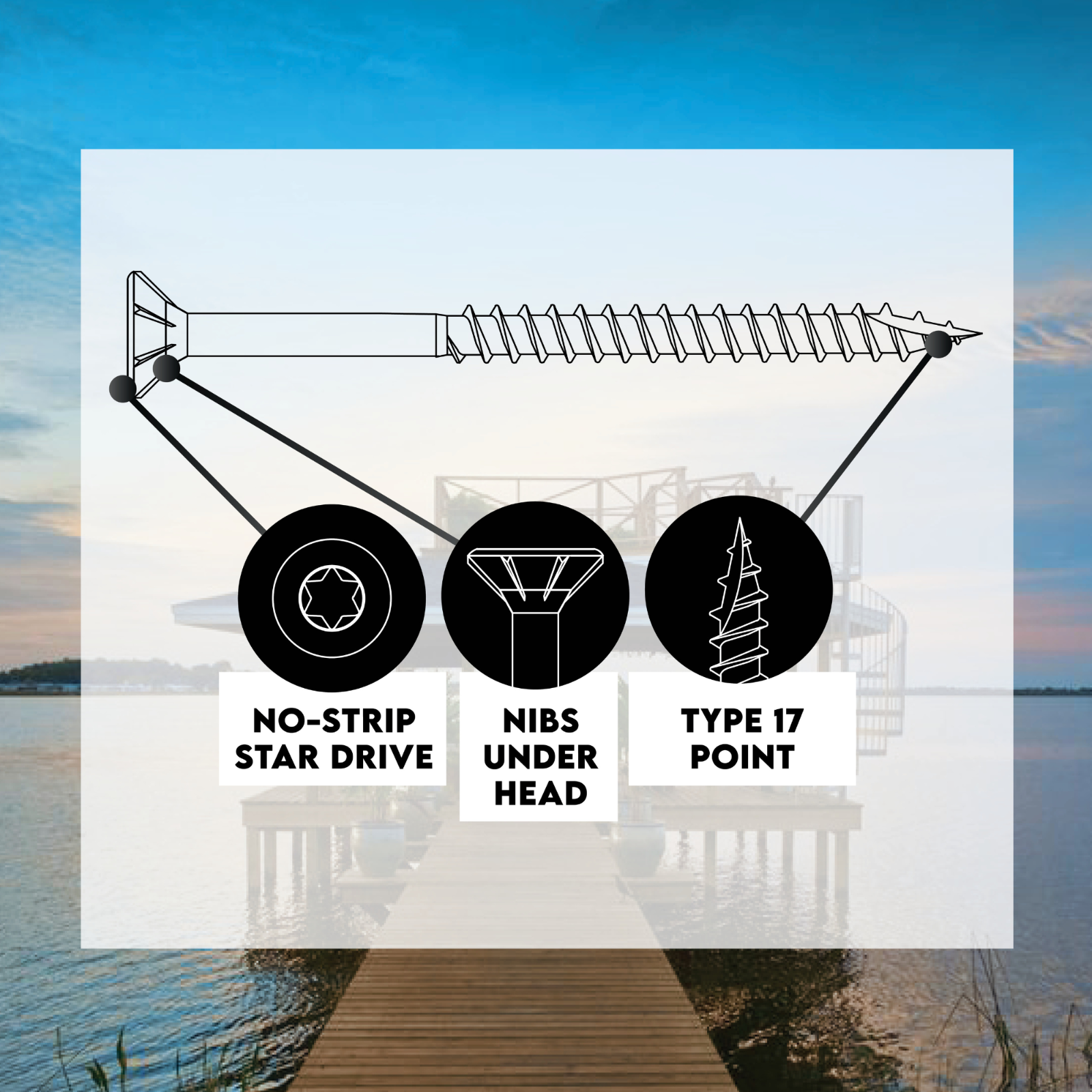 Eagle Claw Stainless Steel Wood Screws Star Drive Flat Head Various Sizes