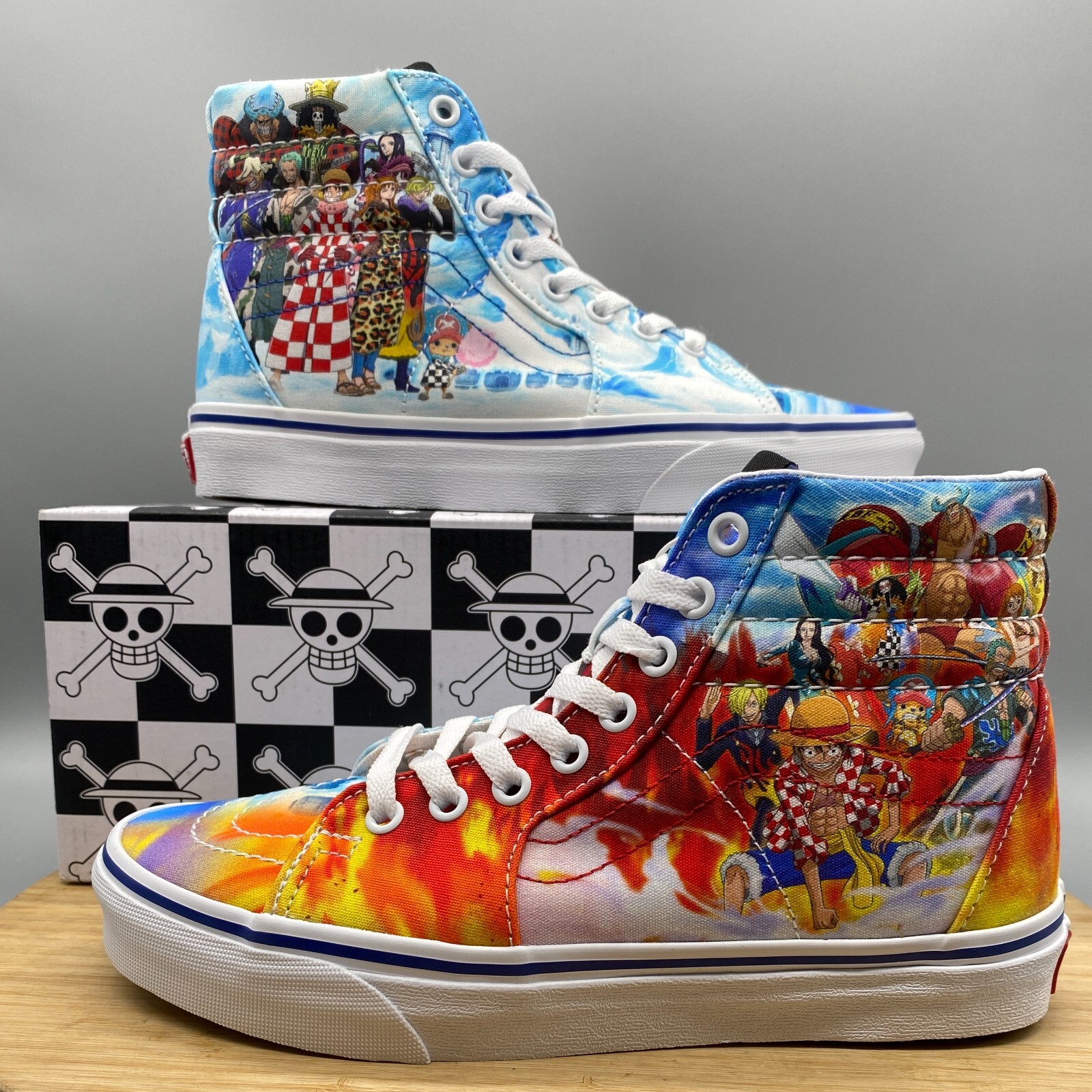 ヴェイグス Vans Anime Shoes Mens 6 Womens 7.5 One Piece SK8-Hi Skate