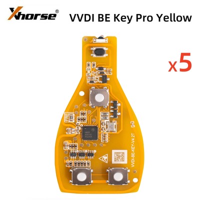 5x Xhors VVDI BE Key Pro Yellow Board NO Shell Frequency 315/433MHZ Fit For Benz