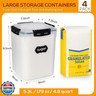 Large Thicker Food Storage Containers with Lids Airtight 5.3L/179Oz, 4pcs Plastic Pantry Storage Container for Dry Food/Flour/Sugar/Pasta/Cereal/Baking Supplies, Canister for Kitchen Organization