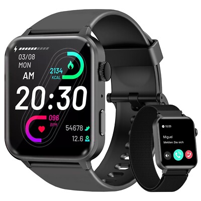 2024 Smart Watch For Men/Women, Waterproof Smartwatch Bluetooth iPhone Samsung