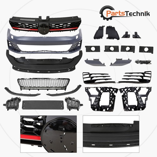 Mk7 2015-2017 Front Bumper Cover Kit Gti Style Unpainted