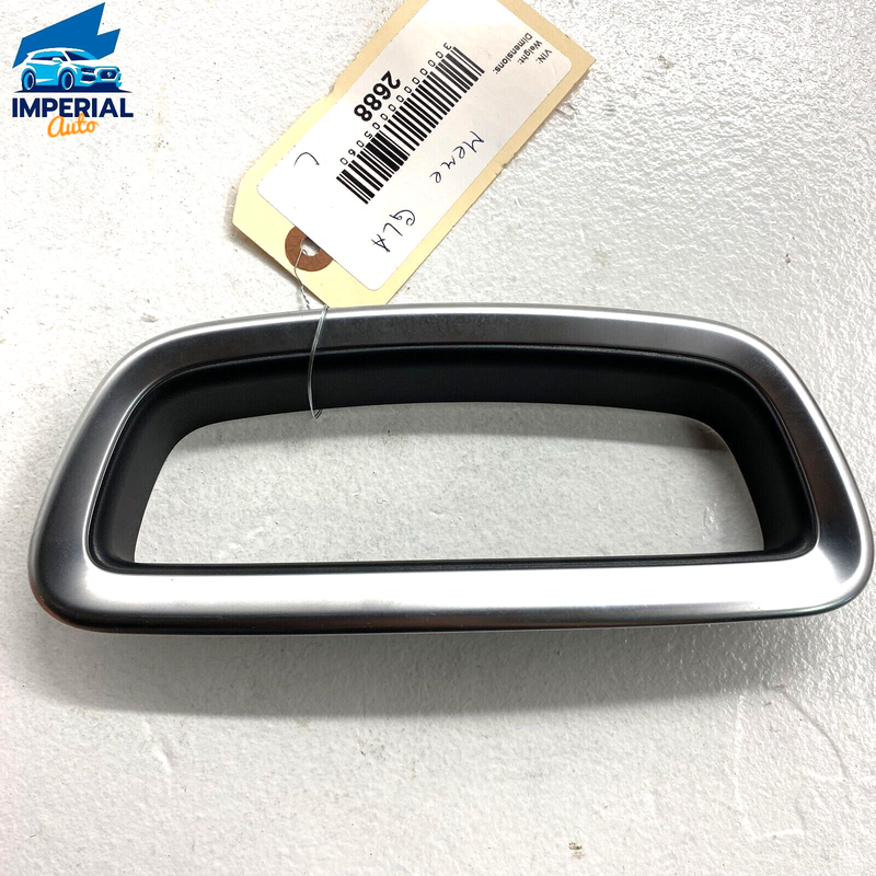 Used 14-19 MB CLA45 CLA250 FRONT LEFT OR RIGHT SEAT UPPER REAR CHROME TRIM COVER OEM