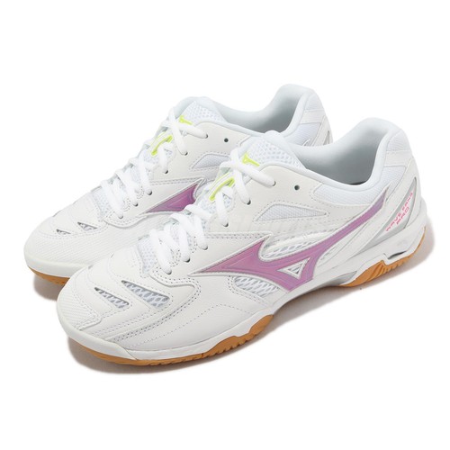 

Mizuno Wave Fang Pro White Purple Men Gum Badminton Sports Shoes 71GA2100-21, Белый, Wave Fang Pro