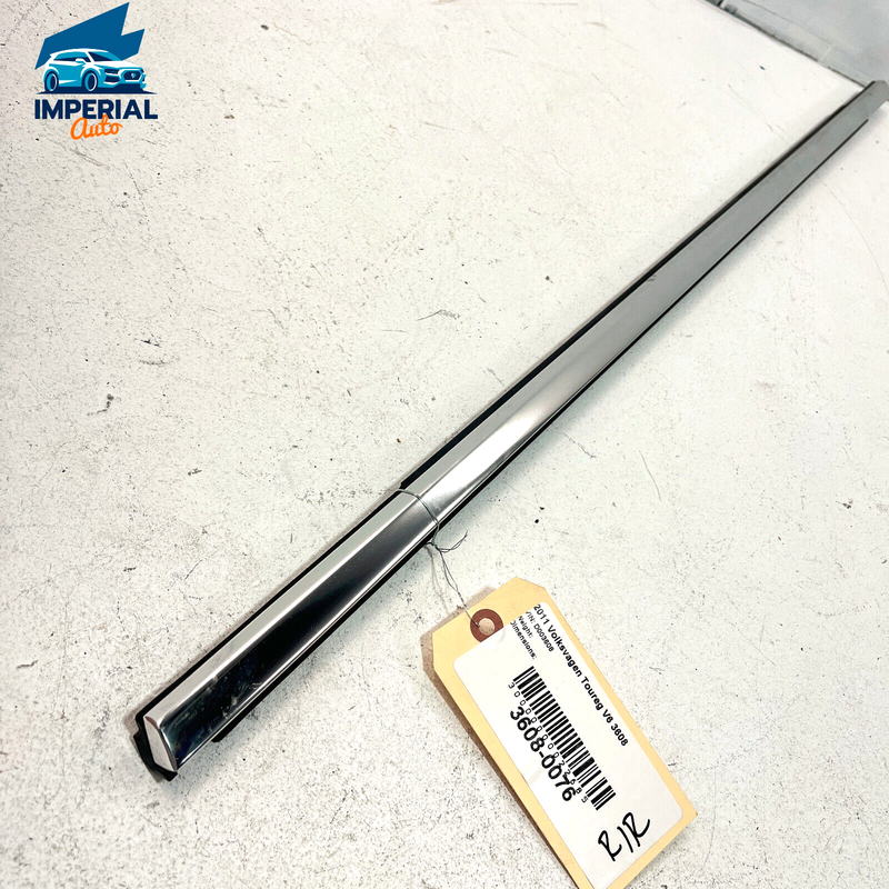 Used 2011-2017 VW TOUAREG REAR RIGHT PASSENGER SIDE DOOR WINDOW BELT MOLDING OEM
