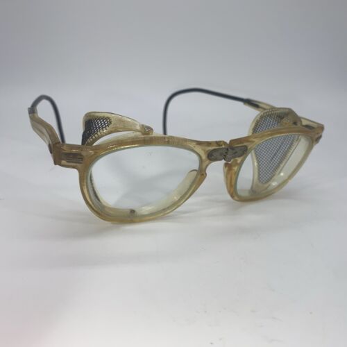 Vintage Willson Folding Safety Glasses Mesh Sides Aviation Vintage Willson Folding Safety Glasses Mesh Sides Aviation