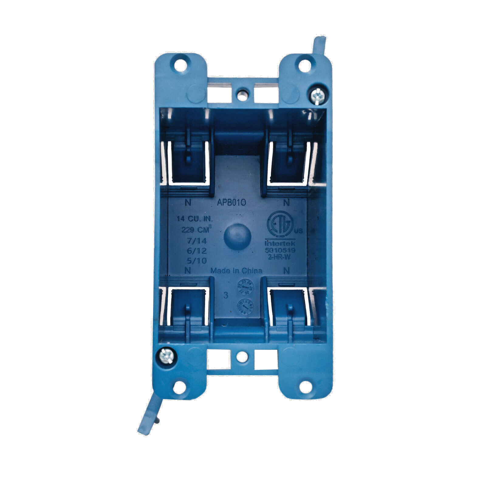 10-Pack 1-Gang Electric Outlet/Switch Box Old Work Remodel ETL 14 Cu In PVC Blue