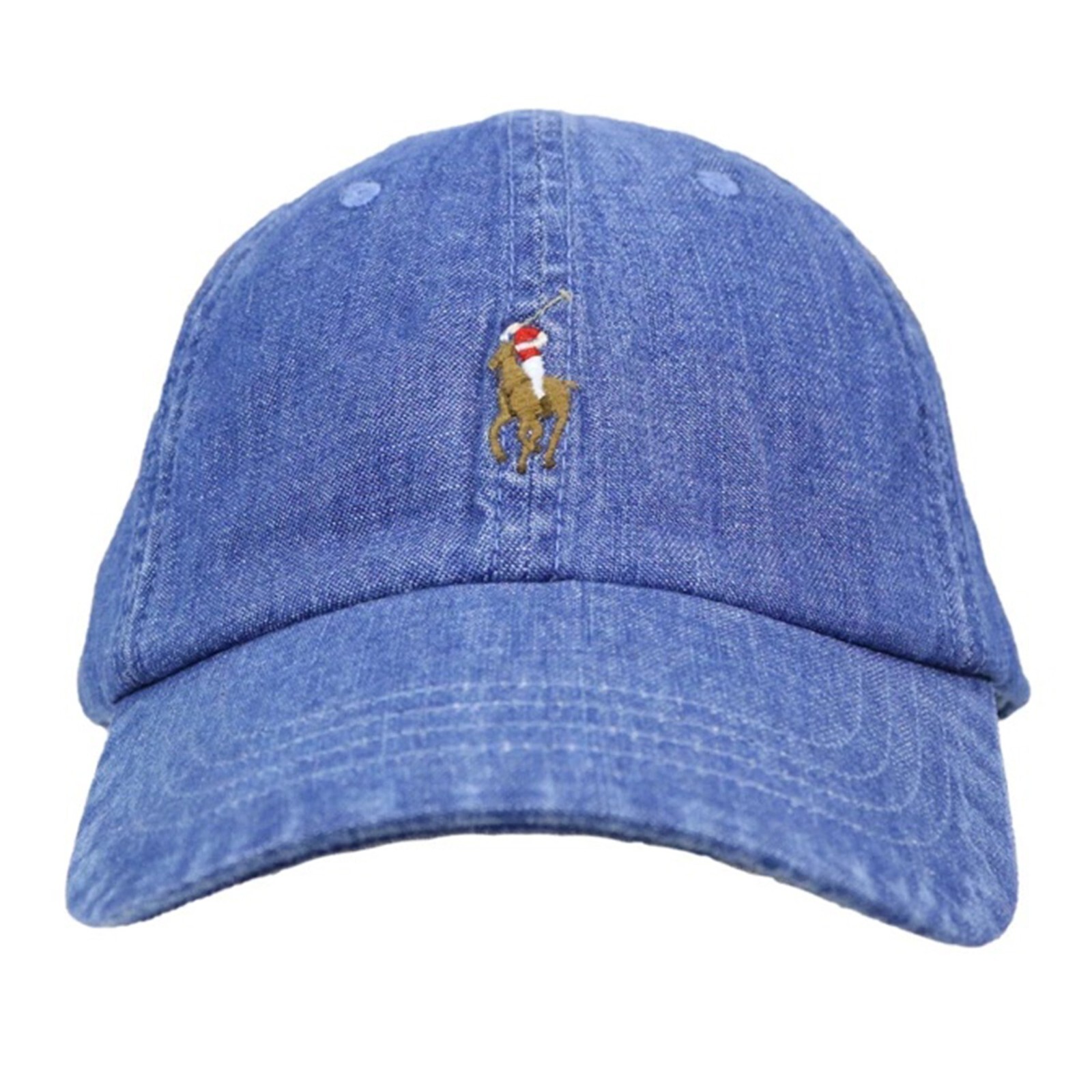 Бейсболка Polo Ralph Lauren из джинсовой ткани с регулируемой посадкой - Синий деним с пони