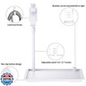Aifeedi CPAP Protector Mat - CPAP Hose Holder Bedside Organizer - CPAP Hose Hanger with Retractable Hook for CPAP Mask and Tube,Keep cpap supplies neat and tidy, Enhances Sleep Quality (white)